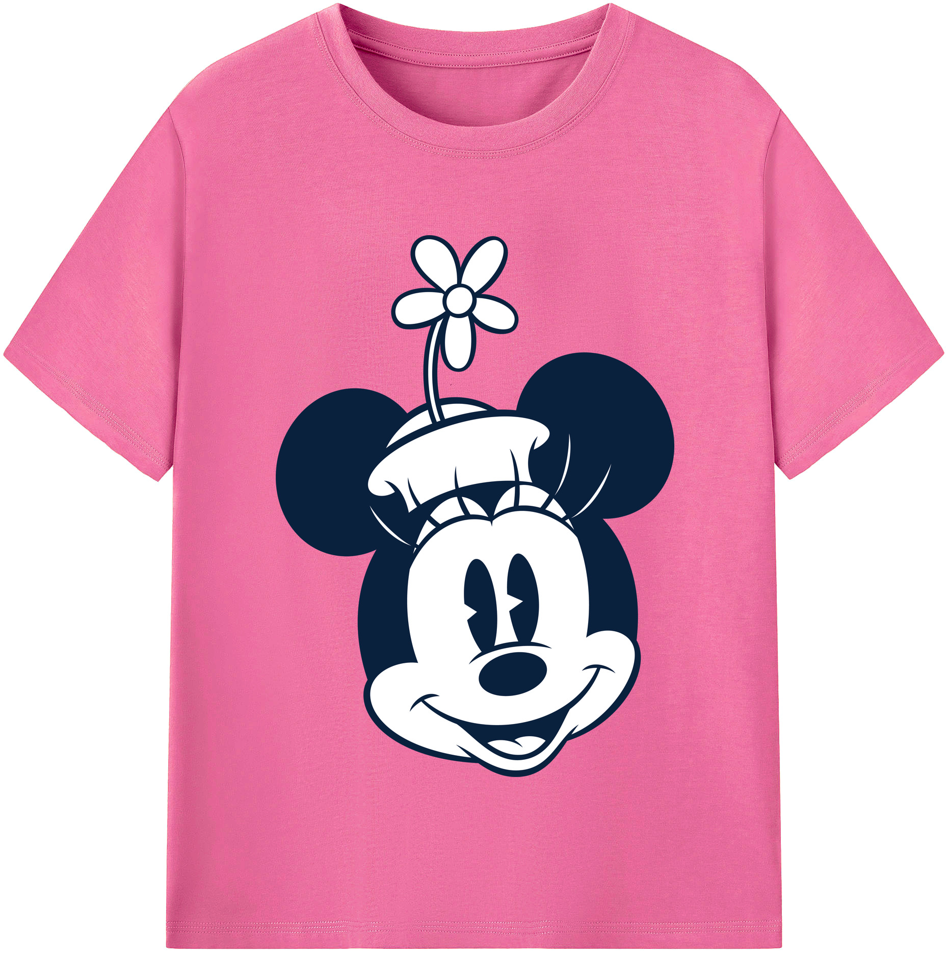 （画像用） ミッキーマウス Mickey Mouse レディースカジュアルプリントTシャツ（綿100％）